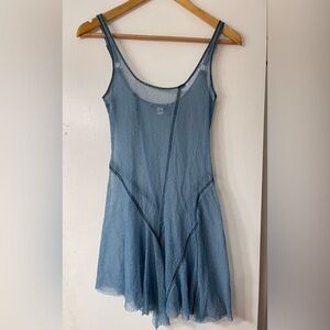Urban Outfitters Blue Sheer Slip Dress